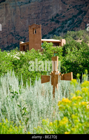 The 'Monastery of Christ in the Desert' is located in a very remote area of northern New Mexico. Stock Photo