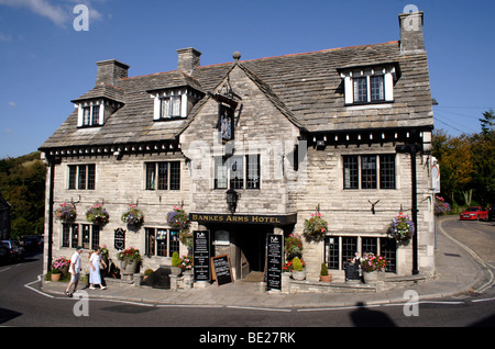 Bankes Arms Hotel at Corfe Castle Village Dorset Stock Photo