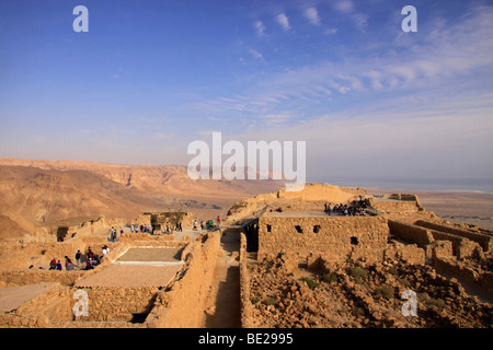 Israel, Judean desert, Masada, the top of the plateau Stock Photo