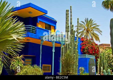 A view of the old studio of Jacques Majorelle, now the Museum at Jardin Majorelle in Marrakech Stock Photo