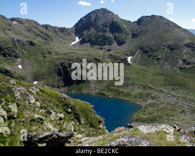 The Tristaina Lakes or Lagos in the Vallnord ski resort in Andorra in summer time  Stock Photo