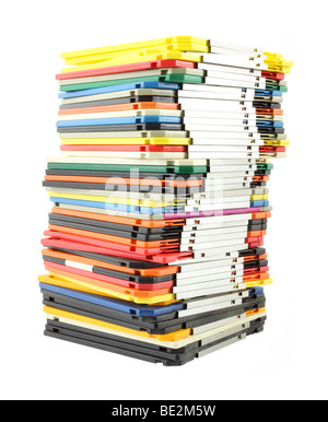 Stack of computer floppy disks Stock Photo