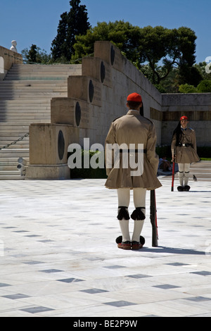 Evzones Vouli Parliament Building Syntagma Square Athens Greece Stock Photo