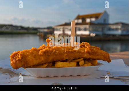 Traditional Fish and Chips Stock Photo