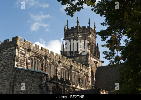 UK, England, Staffordshire, Stafford, Saint Marys Collegiate Church exterior Stock Photo