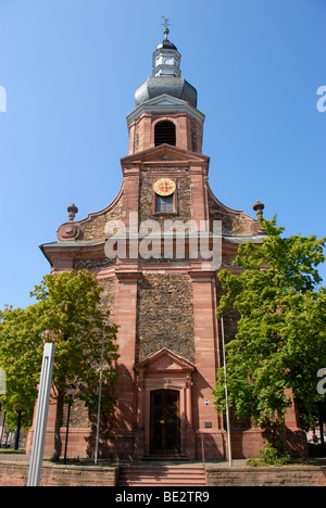Baroque parish church of St. Justinus, Alzenau in Lower Franconia, Bavaria, Germany, Europe Stock Photo