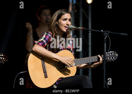 Swiss singer-songwriter Lea Lu performing live at Rock The Docks Open Air in Zug, Switzerland, Europe Stock Photo