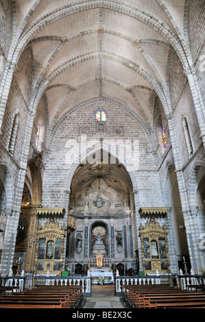 Interior of the Igreja de Sao Francisco church, Gothic style, Evora, UNESCO World Heritage Site, Alentejo, Portugal, Europe Stock Photo