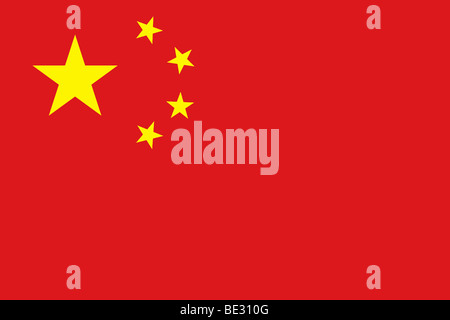 Chinese flag illustration Stock Photo