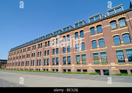 Revenue office, brick building, windows, Kempen, Niederrhein, North Rhine-Westphalia, Germany, Europe Stock Photo