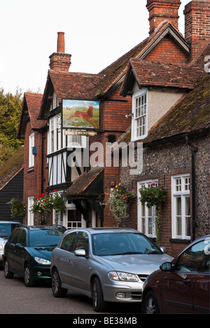 The Stag & Huntsman pub at Hambleden, Buckinghamshire, England, UK. Stock Photo