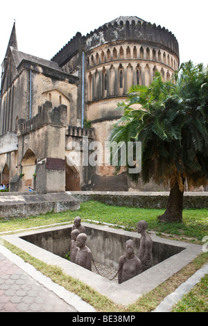 Slave Monument by Clara Sornas in Stonetown, Stone Town, Zanzibar, Tanzania, Africa Stock Photo