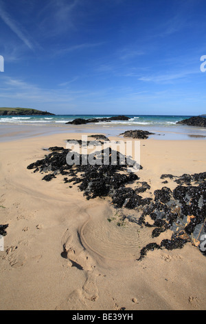 Harlyn Bay - surfing beach - late summer, North Cornwall, England, UK Stock Photo