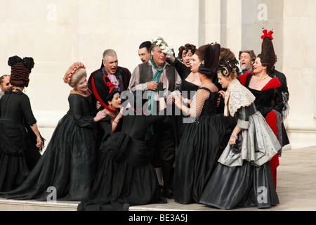 Jedermann, Everyman, 2009, played by Peter Simonischek, play by Hugo von Hofmannsthal, Salzburg Festival, Salzburg, Austria, Eu Stock Photo