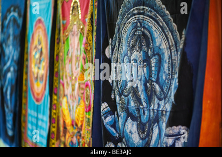 Lord Ganesha painted wall hanging Stock Photo