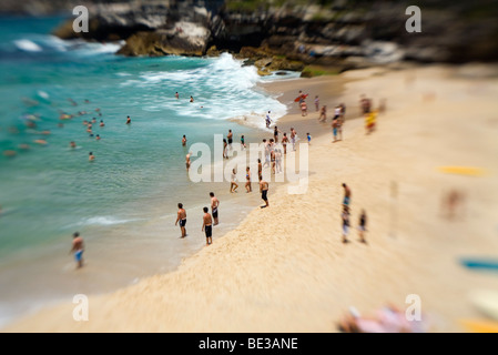 Swimmers at Tamarama Beach. Sydney, New South Wales, AUSTRALIA Stock Photo