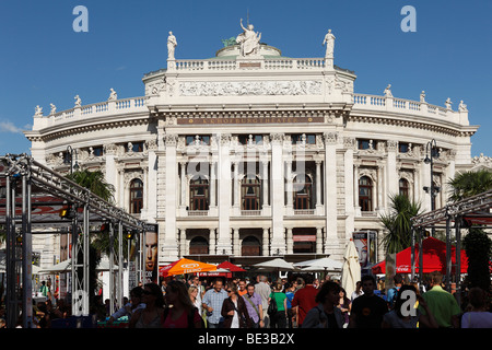 Burgtheater theater, film festival on the Rathausplatz town hall square, Burgtheater, Vienna, Austria, Europe Stock Photo