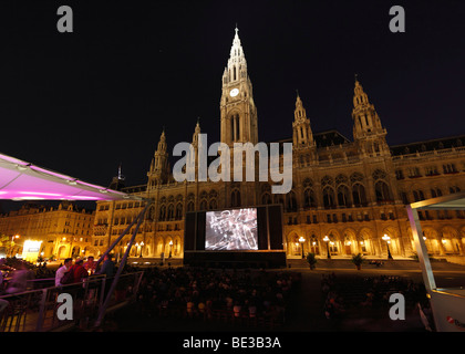Film festival on the Rathausplatz town hall square, town hall, Vienna, Austria, Europe Stock Photo