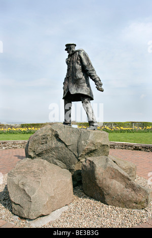 Statue of Colonel Sir David Stirling in Scotland. Founder of Special Air Service Regiment  during World War II. Stock Photo