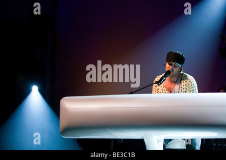 Canadian singer and songwriter Daniel Powter live at Blue Balls Festival in the Concert Hall of the KKL in Lucerne, Switzerland Stock Photo