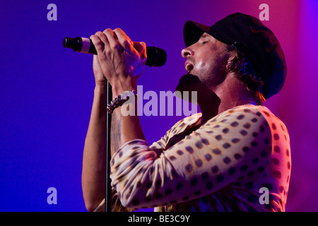 Canadian singer and songwriter Daniel Powter live at Blue Balls Festival in the Concert Hall of the KKL in Lucerne, Switzerland Stock Photo