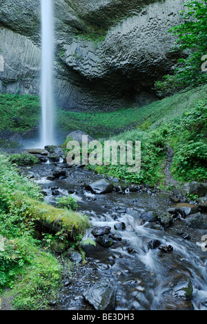 Latourell Falls, Columbia River Gorge, Cascade Range, Oregon, USA Stock Photo