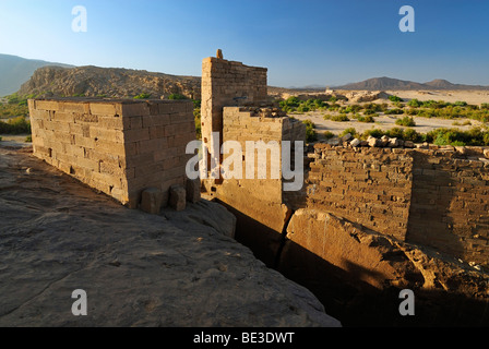 Historic watergate of the antique dam of Marib, Yemen, Arabia, Southwest Asia Stock Photo
