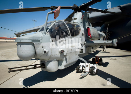 AH-1Z Super Cobra attack helicopter. Stock Photo