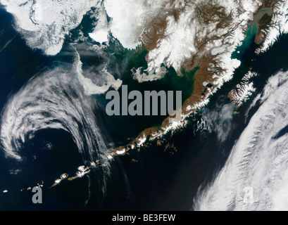The Alaskan Peninsula and Aleutian Islands. Stock Photo