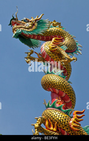 Chinese dragon, Chinese temple in Bangkok, Thailand, Asia Stock Photo