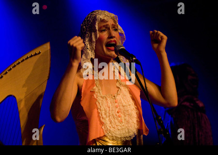 Bianca Casady, member of the sisters duo Coco Rosie, live in Schueuer, Lucerne, Switzerland Stock Photo