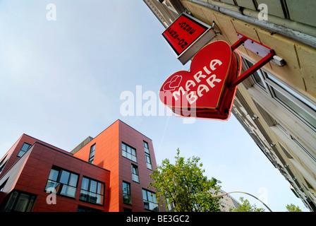 Hopfenstrasse street with the Maria Bar in St. Pauli, Hamburg, Germany, Europe Stock Photo