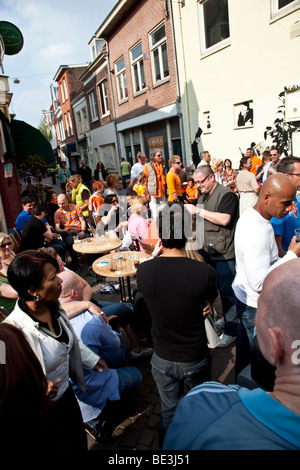 On April 30th, Holland celebrates Queens Day — an annual feast initially established in honor of our previous Queen's birthday. Stock Photo