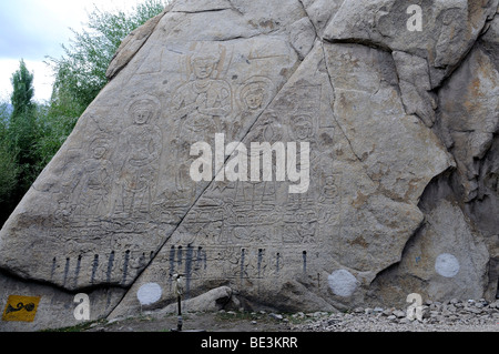 Shey buddhist monastery. Carved rock. Ladakh. India Stock Photo - Alamy