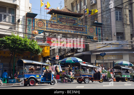 Tuk Tuk, taxis in China Town, Bangkok, Thailand, Asia Stock Photo