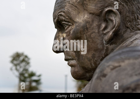 The statue of Vladimir Nabokov in Montreux, Switzerland Stock Photo