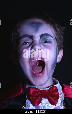Child dressed up in Halloween costume Stock Photo