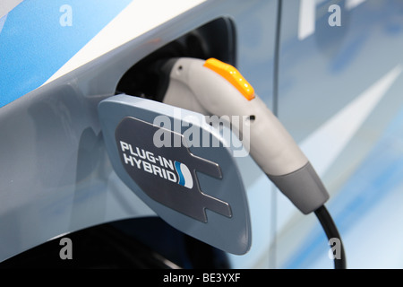 63th International Motor Show ( IAA ): Electric adapter of a Toyota passenger car with hybride drive