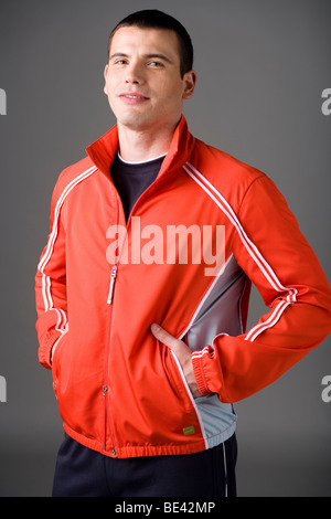 young male posing in the studio Stock Photo