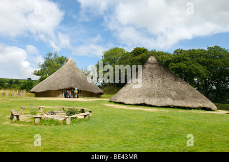 Castell Henllys Iron Age Fort, near Newport, Pembrokeshire, Wales Stock Photo