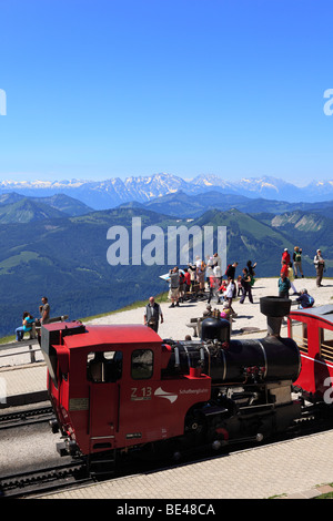 Schafbergbahn mountain train, Schafberg mountain, Salzkammergut region, Salzburg Land state, Austria, Europe Stock Photo