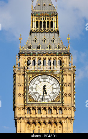 Details of the clock tower of Big Ben, Westminster Palace, London, England, United Kingdom, Europe Stock Photo