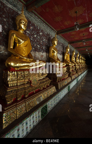 Gallery of Buddhas at Wat Suthat or Wat Suthat Thepwararam Stock Photo