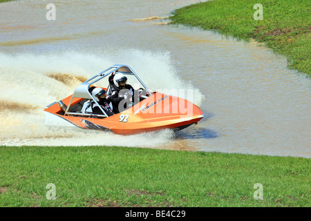 Australian Jet Sprint Boat championship timed sprint runs on enclosed course Cabarita September 2009 Stock Photo