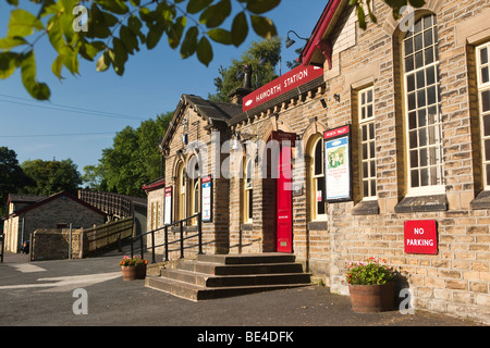 UK, England, Yorkshire, Keighley and Worth Valley Steam Railway, Haworth station Stock Photo