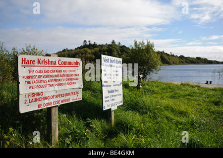Inish Rath Fermanagh Hare Krishna Ferry, Inish Rath Island, Upper Lough Erne, County Stock ...