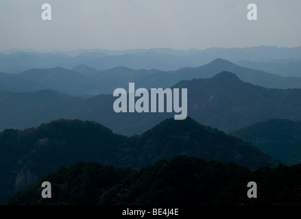 Republic of Korea, Chungcheongbuk-Do, Songnisan National Park, mountain panorama Stock Photo