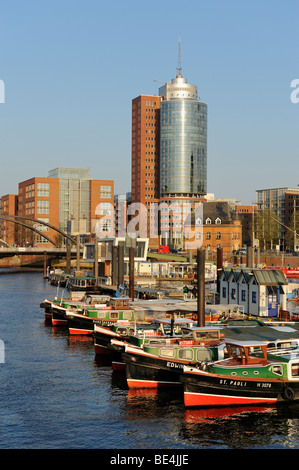 Hanseatic Trade Center, HTC, in Hamburg Harbour, Germany, Europe Stock Photo