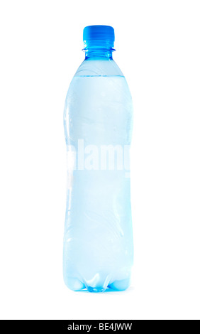 Bottle with cold water. Isolated on white. Stock Photo
