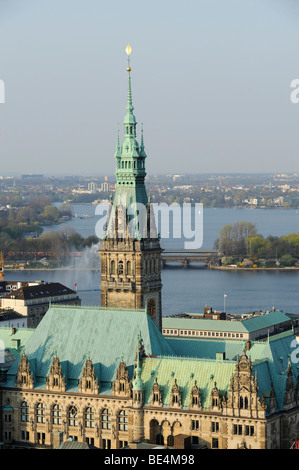 Town hall of the Hanseatic city of Hamburg, Germany, Europe Stock Photo
